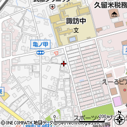 福岡県久留米市西町1054周辺の地図