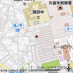 福岡県久留米市西町1054-33周辺の地図