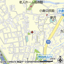 大分県別府市小倉周辺の地図