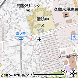 福岡県久留米市西町1059-18周辺の地図