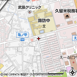 福岡県久留米市西町1059-5周辺の地図