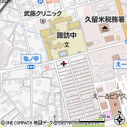 福岡県久留米市西町1059周辺の地図