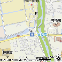 中地江川排水機場周辺の地図