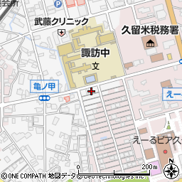 福岡県久留米市西町1059-8周辺の地図