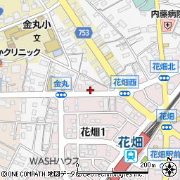 福岡県久留米市花畑1丁目2周辺の地図