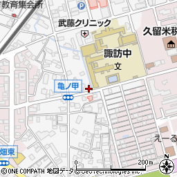 福岡県久留米市西町1061周辺の地図