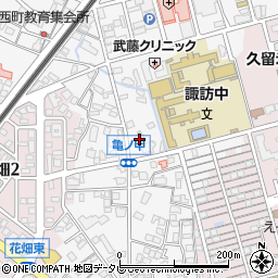 福岡県久留米市西町1070周辺の地図