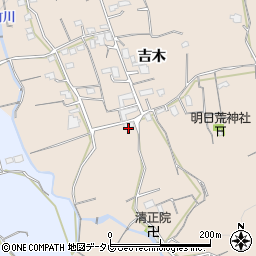 福岡県久留米市草野町吉木1805周辺の地図