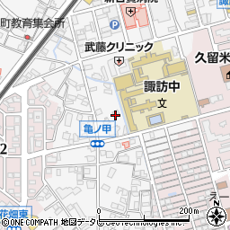 福岡県久留米市西町1065周辺の地図