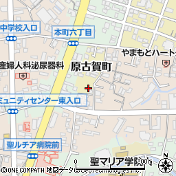 福岡県久留米市原古賀町2周辺の地図