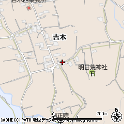 福岡県久留米市草野町吉木1684周辺の地図