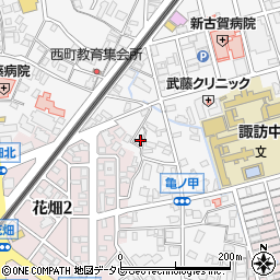 福岡県久留米市西町1098-25周辺の地図