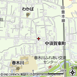 大分県別府市中須賀東町周辺の地図