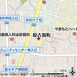 福岡県久留米市原古賀町4周辺の地図