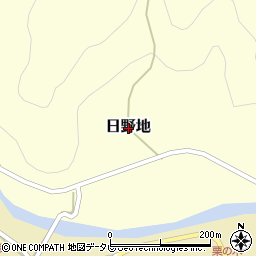 高知県高岡郡四万十町日野地周辺の地図