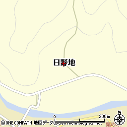高知県四万十町（高岡郡）日野地周辺の地図