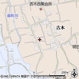福岡県久留米市草野町吉木1700周辺の地図