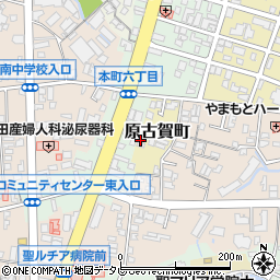 福岡県久留米市原古賀町4-3周辺の地図