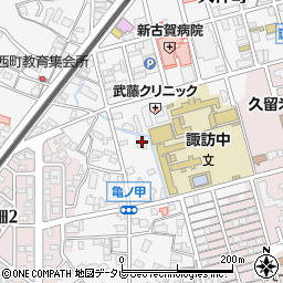 福岡県久留米市西町1067周辺の地図