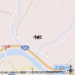 愛媛県鬼北町（北宇和郡）小松周辺の地図
