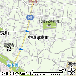 大分県別府市中須賀本町周辺の地図