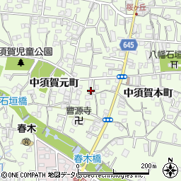 大分県別府市北石垣1322周辺の地図