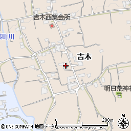 福岡県久留米市草野町吉木1707周辺の地図
