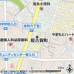 福岡県久留米市原古賀町8-6周辺の地図