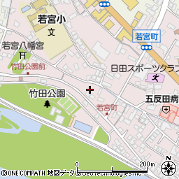 大分県日田市若宮町周辺の地図
