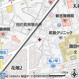 福岡県久留米市西町1156-3周辺の地図