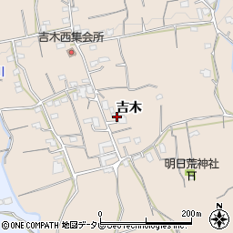 福岡県久留米市草野町吉木1673周辺の地図
