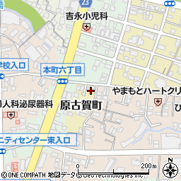 福岡県久留米市原古賀町10-2周辺の地図