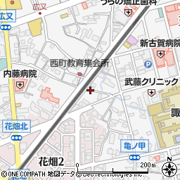福岡県久留米市西町1470周辺の地図