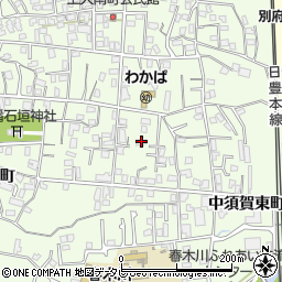 大分県別府市北石垣1096-3周辺の地図