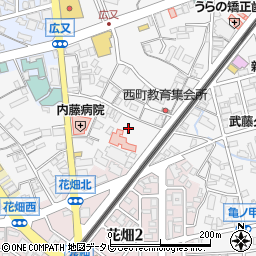福岡県久留米市西町1164周辺の地図
