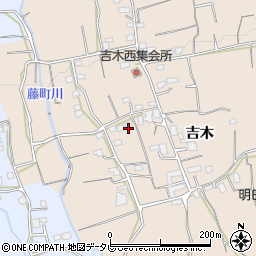 福岡県久留米市草野町吉木1720周辺の地図