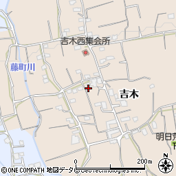 福岡県久留米市草野町吉木1718周辺の地図