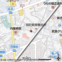 福岡県久留米市西町1472周辺の地図