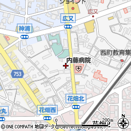 福岡県久留米市西町1195周辺の地図