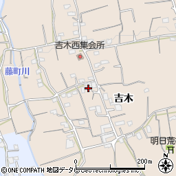 福岡県久留米市草野町吉木1716周辺の地図