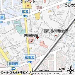 福岡県久留米市西町1166周辺の地図