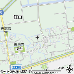 佐賀県三養基郡みやき町江口周辺の地図