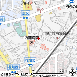 福岡県久留米市西町1166-6周辺の地図