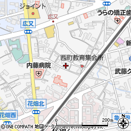 福岡県久留米市西町1497周辺の地図