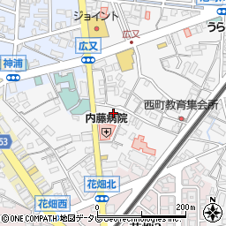 福岡県久留米市西町1168周辺の地図