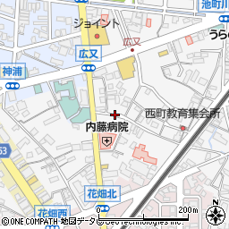 福岡県久留米市西町1504-6周辺の地図