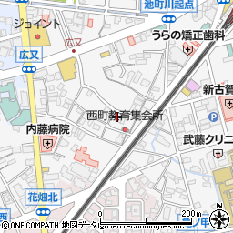 福岡県久留米市西町1483周辺の地図