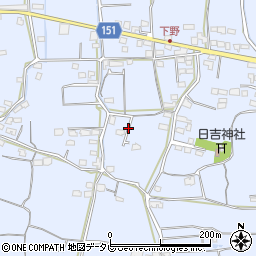 福岡県久留米市山本町豊田周辺の地図