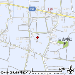 福岡県久留米市山本町（豊田）周辺の地図