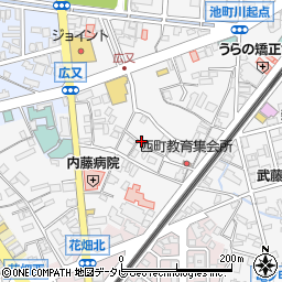 福岡県久留米市西町1492-2周辺の地図